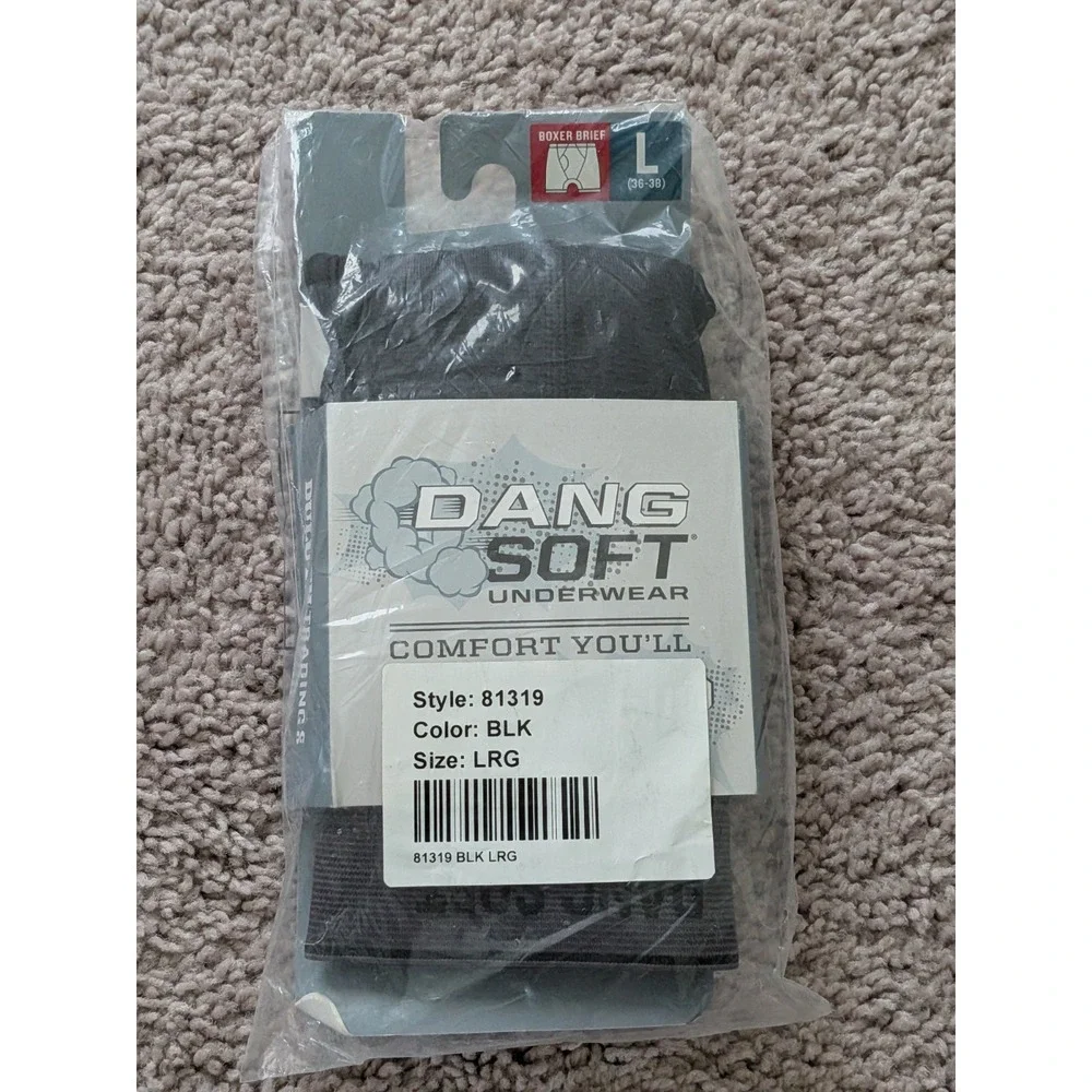 NWT Duluth Trading Company Dang Soft Boxer Briefs Mens Large 81319 Black